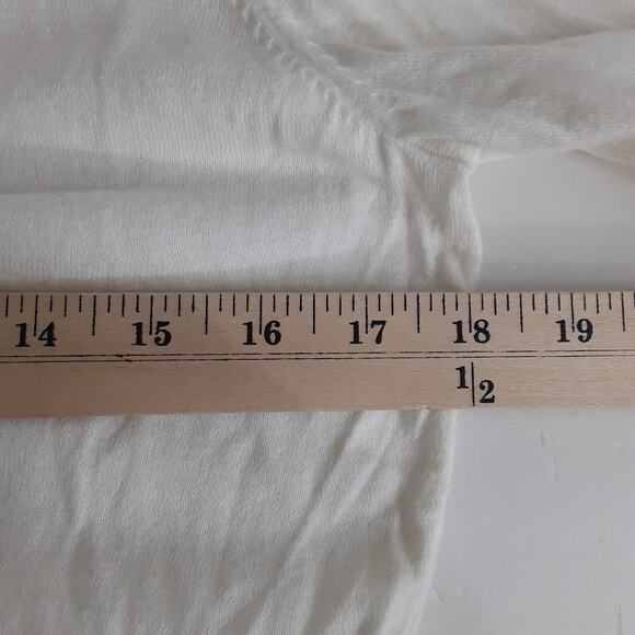 Lauren Ralph Lauren Green Label Tiny Button Cardigan Sweater Cream V Neck Y2K M - Picture 7 of 9